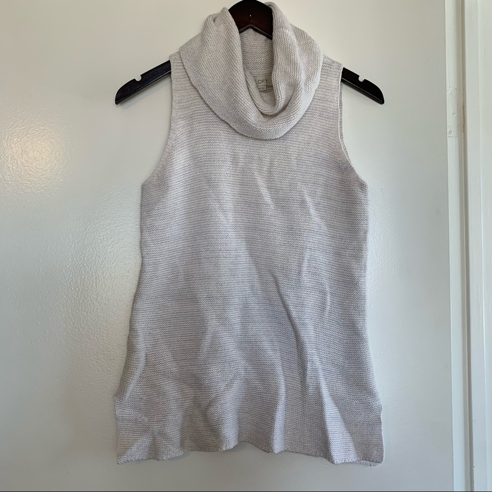 LOFT cowl neck sleeveless sweater